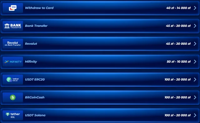 Metody płatności bassbet casino pl: PlayID, karta, Mifinity i kryptowaluty z limitami w złotych